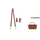 Cognac Silver-Tone Buckle (Single Shoulder Width)[65cm Set]Top Grain Cow Leather
