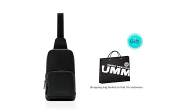 UMM Leather Cell Phone Coin Purse Shoulder Bag, Crossbody Bag Sling Bag Regular Unisex Black