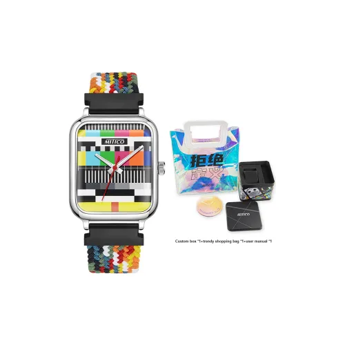 MITICO Кварцевый механизм Часы Унисекс Черный циферблат M0111