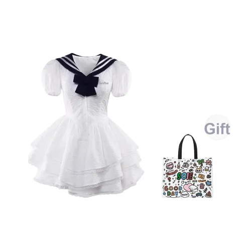 SOIE Короткое платье с короткими рукавами женское