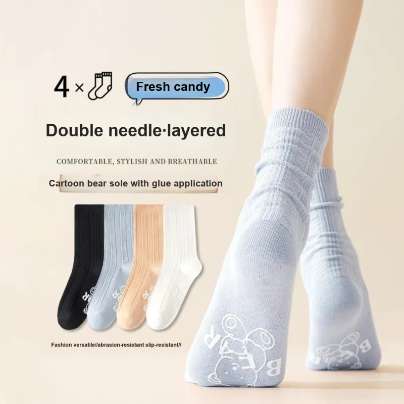AUGUST Mid Calf Socks Women's 4 Pack-8
