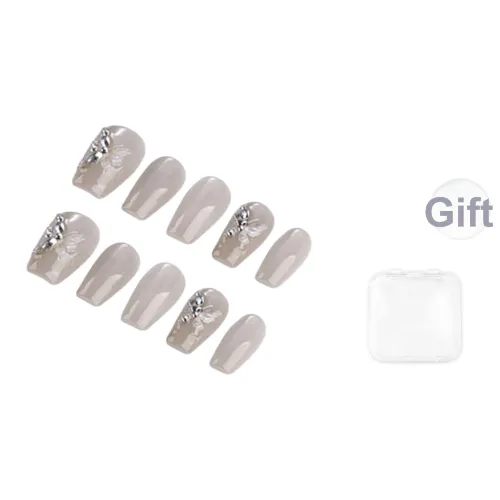 Song Biography Сверкающий страз Бабочка Утонченный Осветляющий False Nail Короткий LADDER 20 мм