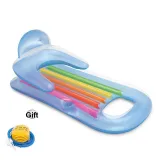 Blue Rainbow Float, Includes Inflatable Foot Pump