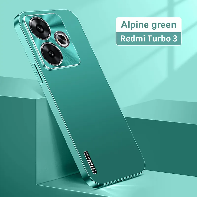 ZHUOJI Matte Material Metal Lacquer Case Compatibility With Redmi Turbo 3 Phone Cases Matte Skin Case-3