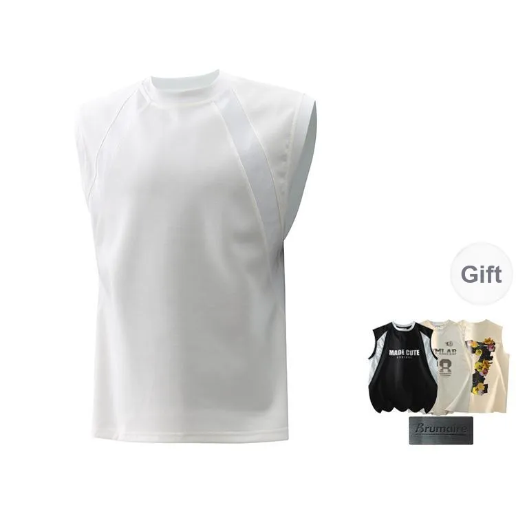 BRUMAIRE Tank Top Unisex White Comes With Random Tank Top+Brooch-0