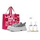 White Black[Pink Shopping Bag+Keychain]