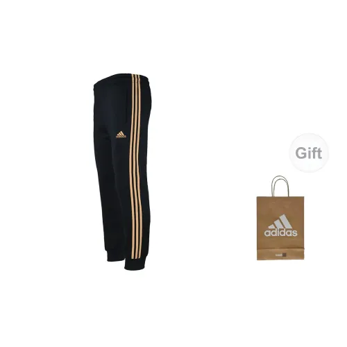 Adidas Casual Pants Men Black/Gold Pants+Gift Bag