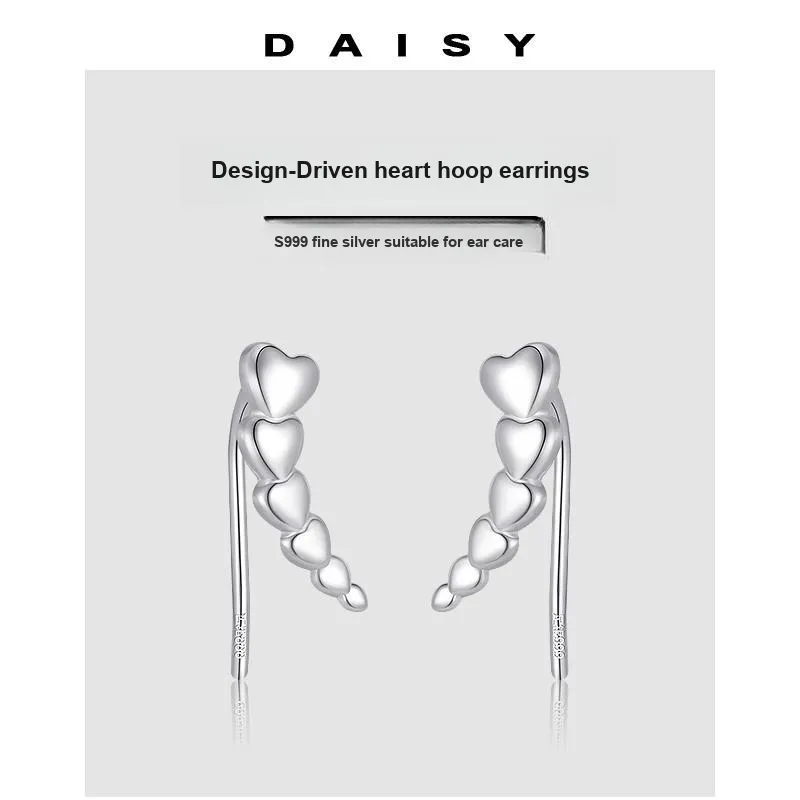 Daisy Dream Full Sterling Silver Stud Earrings Women's-3