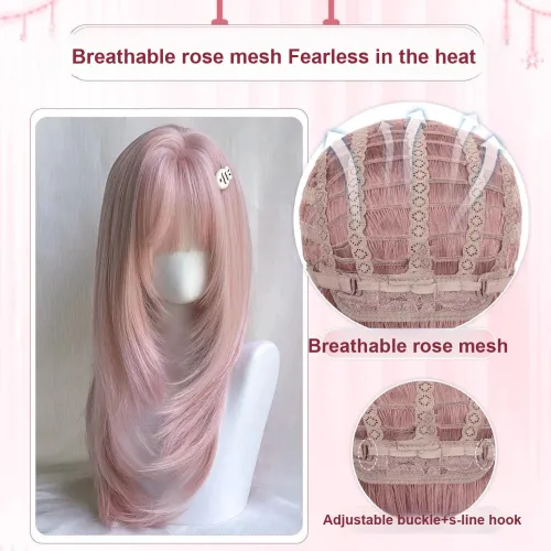 Northward Incline Дофаминовая одежда Многоцветный Волосы Отделение JK Длинный Прямые волосы Женская Перука Высокая Температура Пряжа