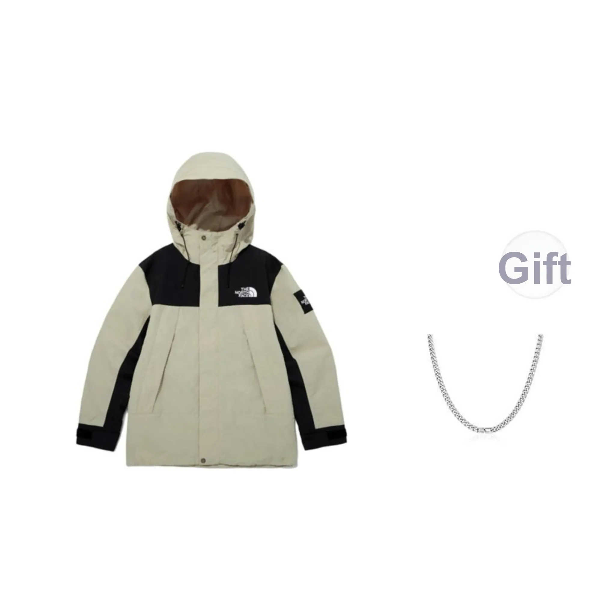 THE NORTH FACE Windbreaker Jackets Men's Khaki Comes With Necklace