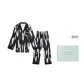 [Gift Box Set]Black White Rendering Thin Coral Fleece Men's Clothing Sets