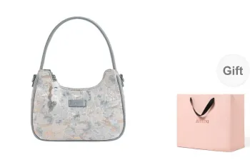 AILUXI Fabric Shoulder Bag Crossbody Bag Shoulder Bag Medium Size Women's Purple Wisteria Pink