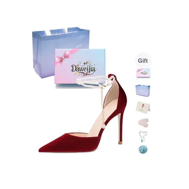 Dawei's House Slim Heel High Heels Women's Box-18