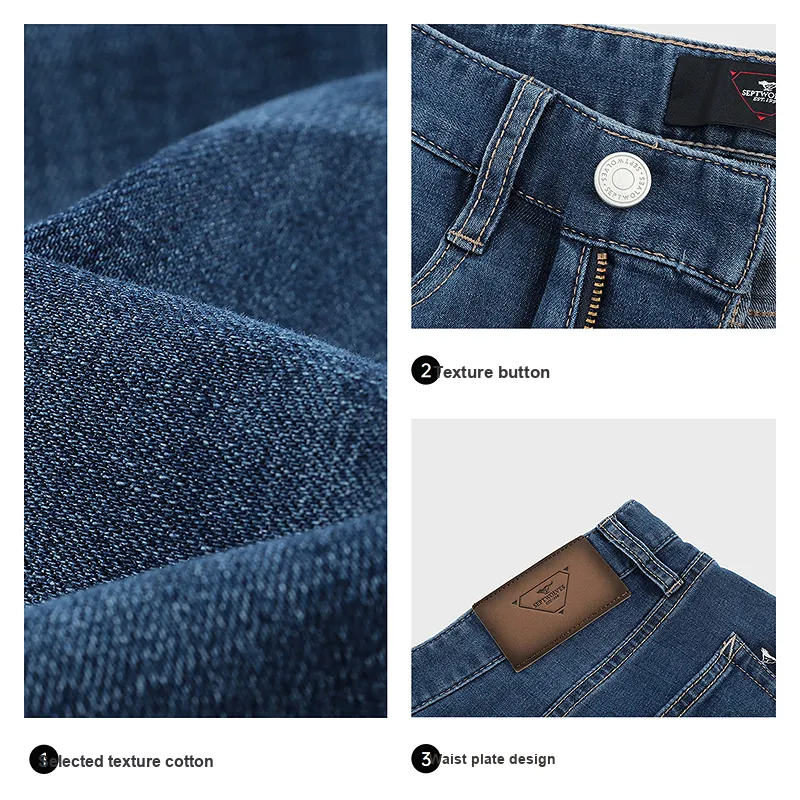 SEPTWOLVES Jeans Unisex Medium Blue-3