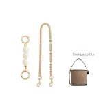 White Pearl Extender Chain 13.5cm+Decorative Chain 45cm