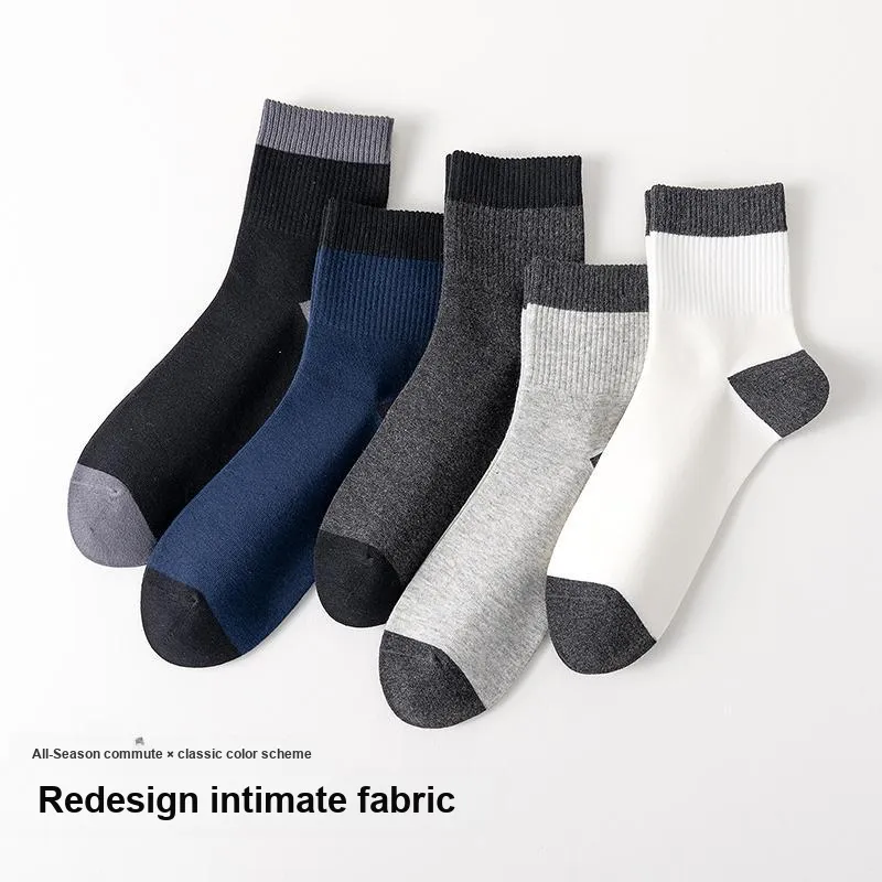 FAIRWHALE Mid Calf Socks Unisex 5 Pack-2
