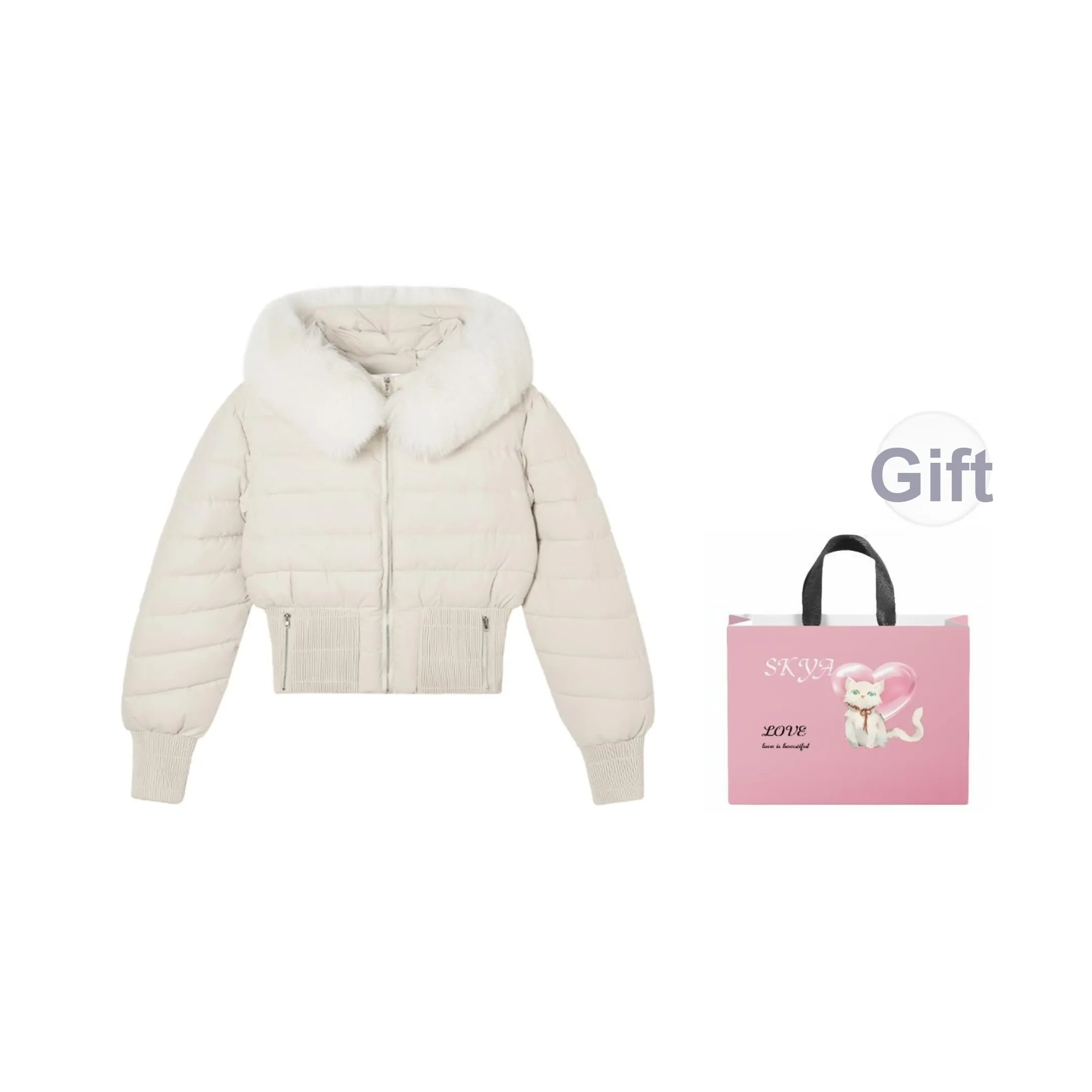 SKYA Пуховая куртка Женская Сумка для покупок