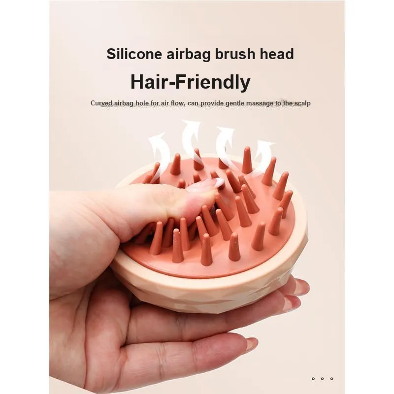 Gentle Welcome Home Use Scalp Cleaning Treatments Handheld Silicone Hair Cleaning Brush Massage-4