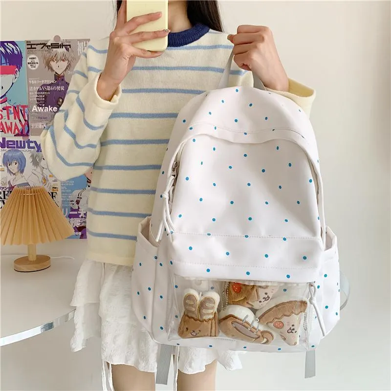 BAODIDAISHU Oxford Backpack Regular Women's White/Yellow/Black/Pink/Blue-7