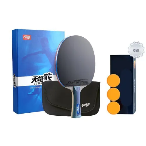DHS Sky Extreme Blue Ping Pong Paddles Pure Wood Black Red