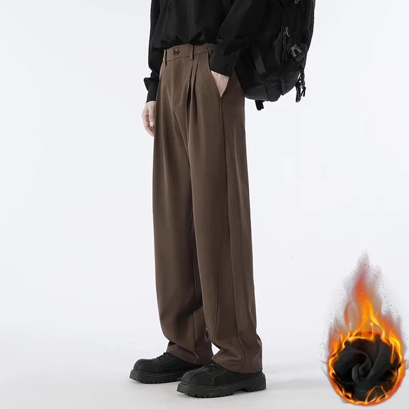 NEAR HERE Casual Pants Unisex Coffee-9