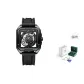 Black Case Black Dial, Black Rubber Strap