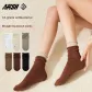 Women's Crew Socks 5 Pack Box Included (5 Pack Black)