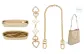 Beige Felt 2-Piece Liner+White Four-Leaf Clover Extender Chain+Decorative Chain 40cm