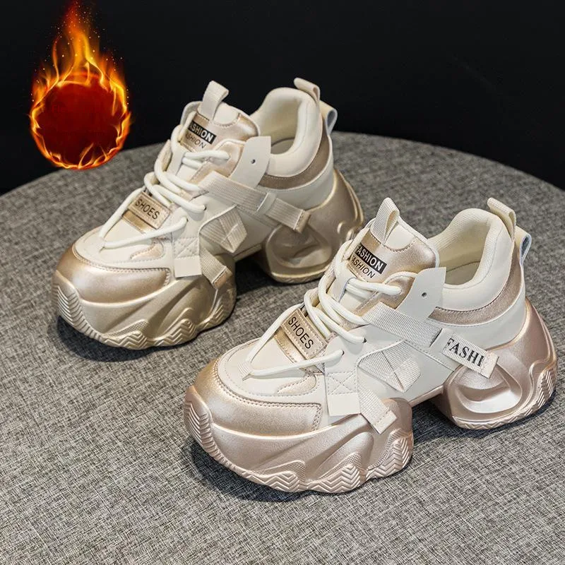 Ruomini Anti Slip And Wear Resistant Height Increasing Low Top Chunky Sneakers Women's-13