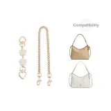 Gold-Tone White Heart Cherry Blossom 15cm+Decorative Chain 45cm