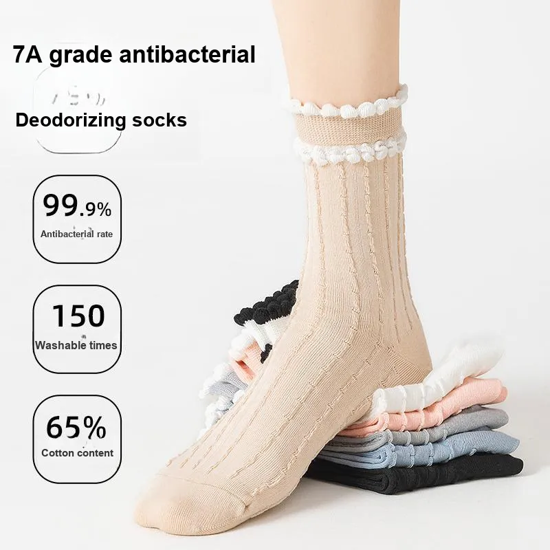 MIIOW Mid Calf Socks Women's 5 Pack-5