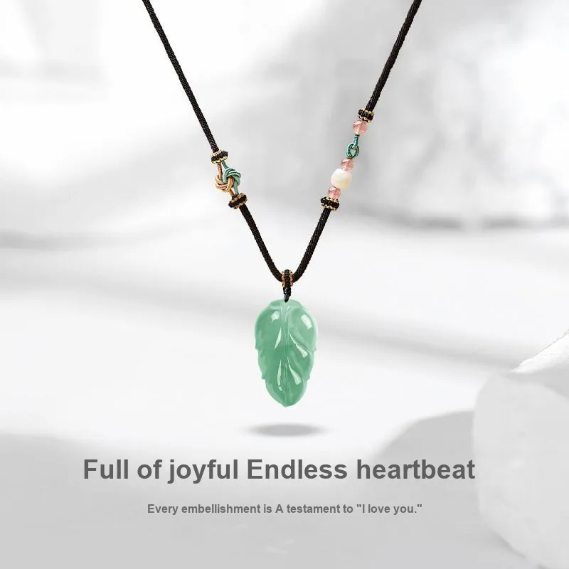 JUICY GRAPE African Emerald Jade Necklaces Unisex-2