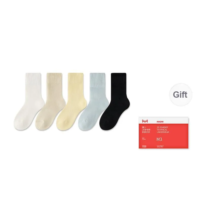 MIIOW Mid Calf Socks Women's Gift Box Set-3