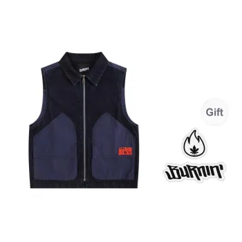 BURNIN Vest Unisex French Work Blue