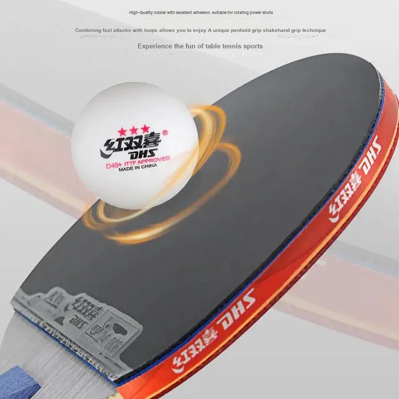 DHS Ping Pong Paddles Red/Black Gift Box Set-12