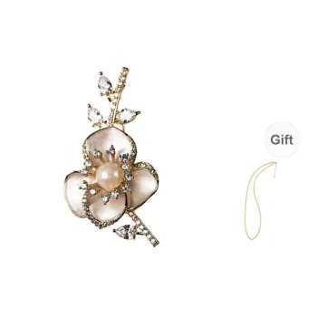 ORANGE SYMBOL Saltwater Pearl Brooches Women's