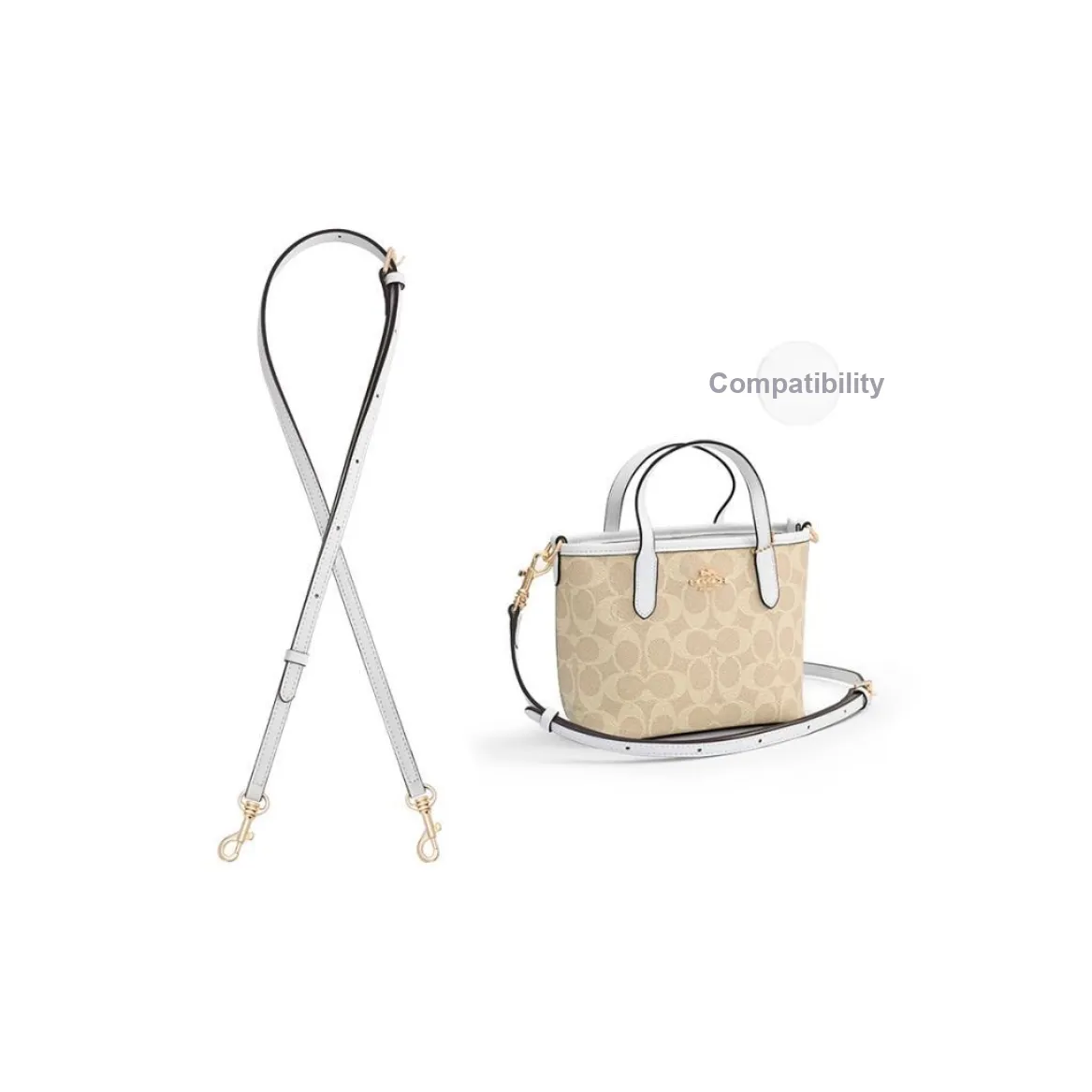 Cowhide/alloy Bag Accessory Women's Sand/Rose Pink