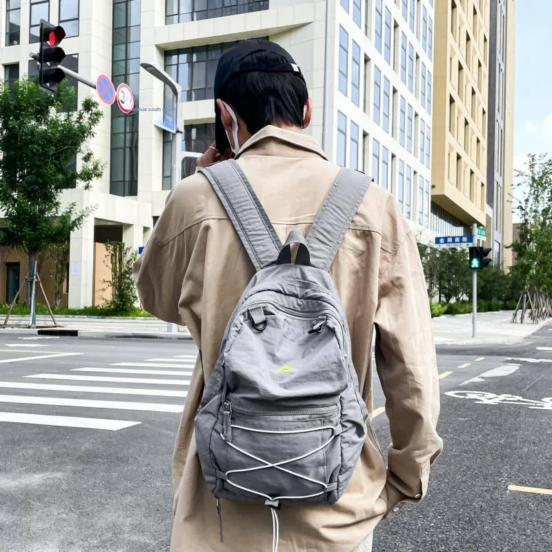 Tong Tong Rabbit Washed Cloth Backpack Large Size Unisex Multicolor-6