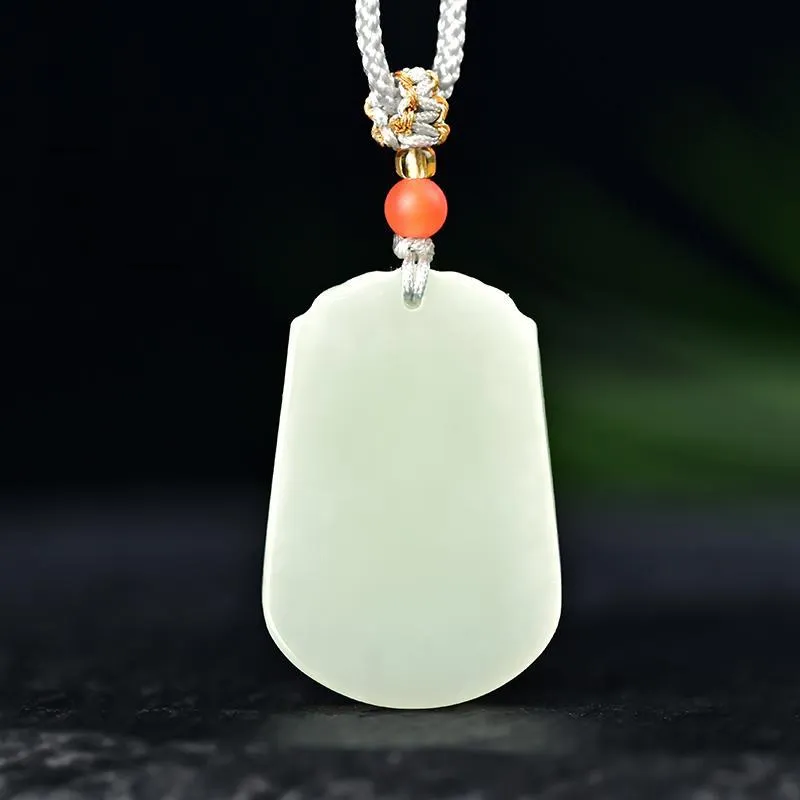KUNYUYAO Hetian Jade Pendants Pale Greenish White Jade Unisex-33