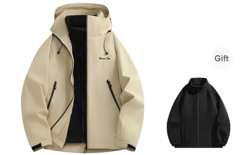 Warrior Lace Up Waterproof And Windproof Windbreaker Jacket Unisex-27