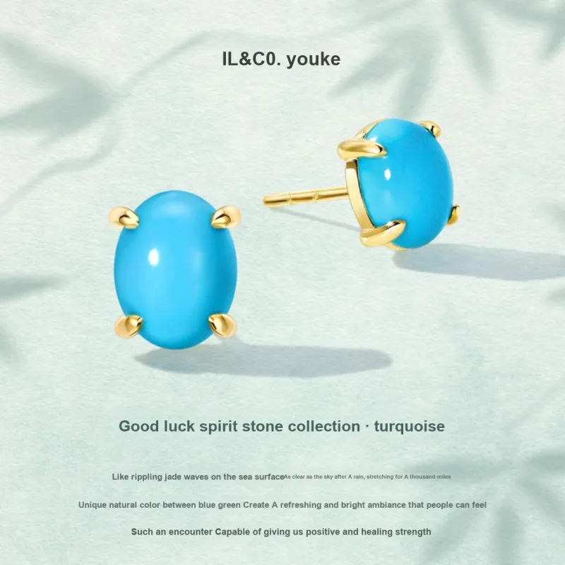 IL&CO. Turquoise Stud Earrings Women's-1