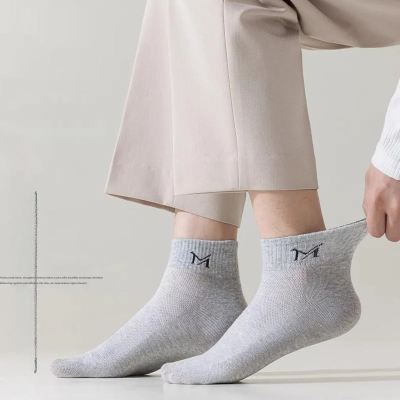 Master Mid Calf Socks Men's Shopping Bag 5 Pack-18