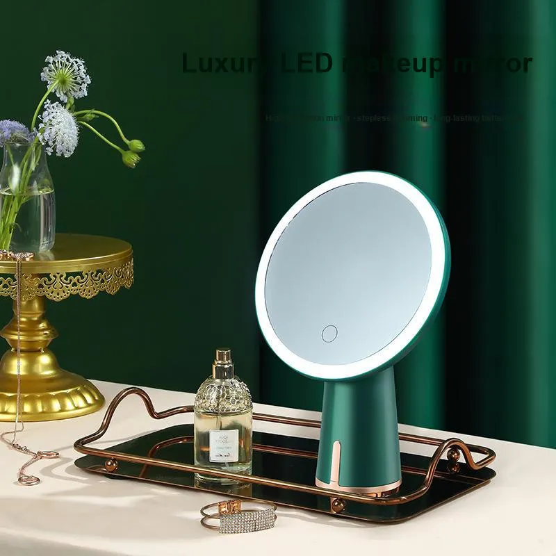 Evening Tang Luxury Small Glow With Lighted Makeup Comb And Mirror Set Portable Makeup Mirror-5