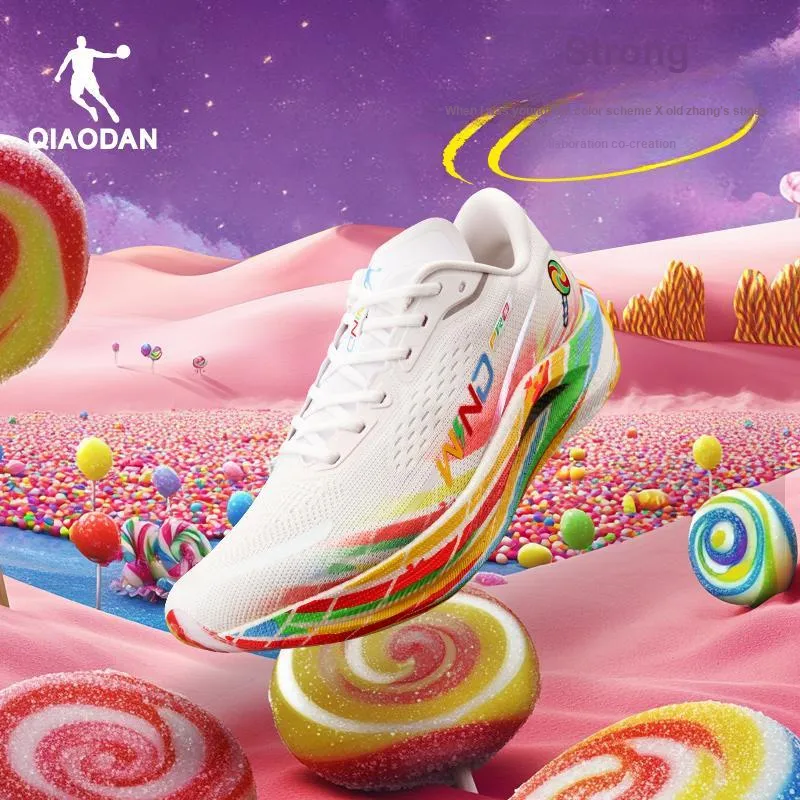 QIAODAN Strong Winds 2.0 PRO Running Shoes Women's Low Top Jordan White E Commerce Red-6