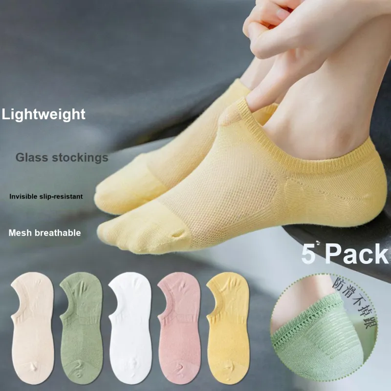AUGUST No Show Socks Women's 5 Pack-2