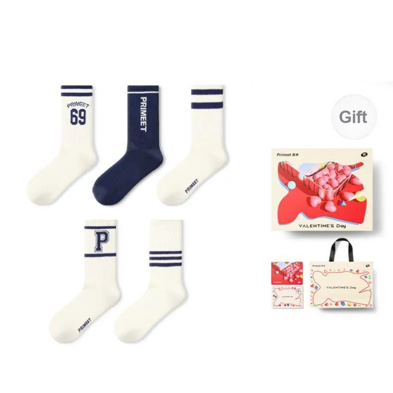 Primeet Mid Calf Socks Unisex 5 Pack-37
