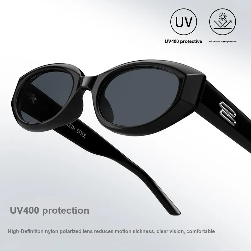 PARZIN TR/Memory Plastic Irregular Shape Sunglasses Unisex-1