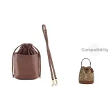 1.2cm-Width Litchi Grain Brown Adjustable+Khaki Liner Clothing Sets