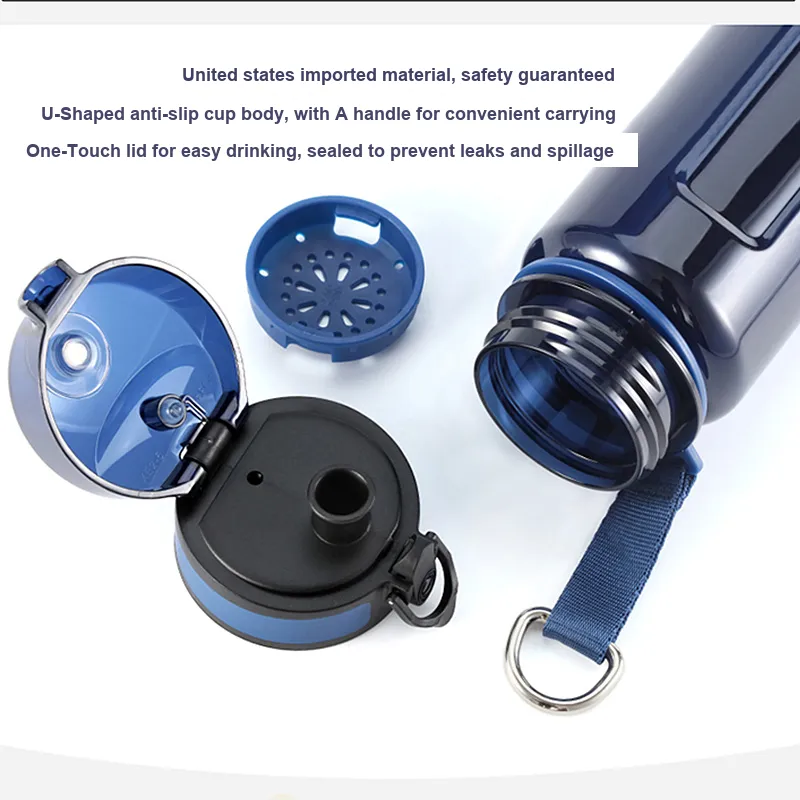 UZSPACE Outdoor Water Equipment Water Container 750ml Tritan-3