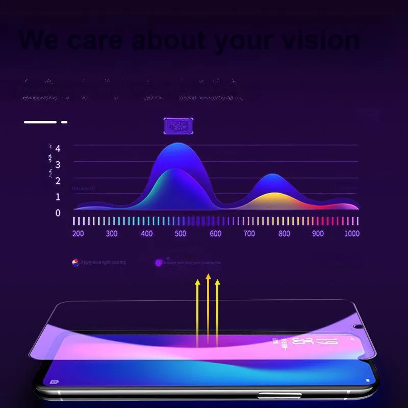 QIZHENG Tempered Film Compatibility Oppok12x/11/10/9/7x/k5 High Definition Protection Cell Phone Film-4